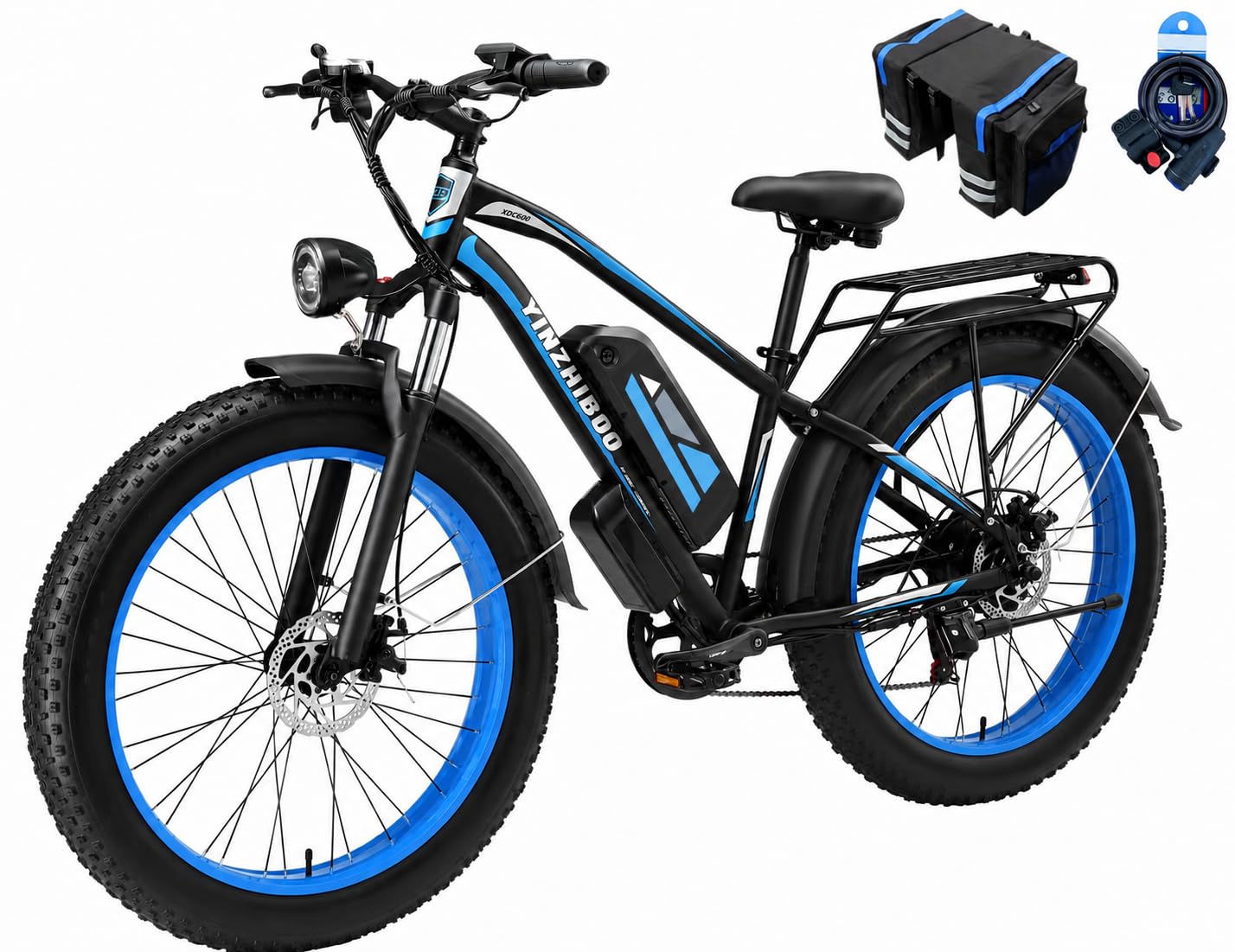 Electric Bike for Adults, 2000W Peak Motor E Bikes, 26" Fat Tire Electric Mountain Bike, 32 MPH Electric Bicycle, 48V 17.5Ah (840Wh) Removable Battery, UL2849 Certified