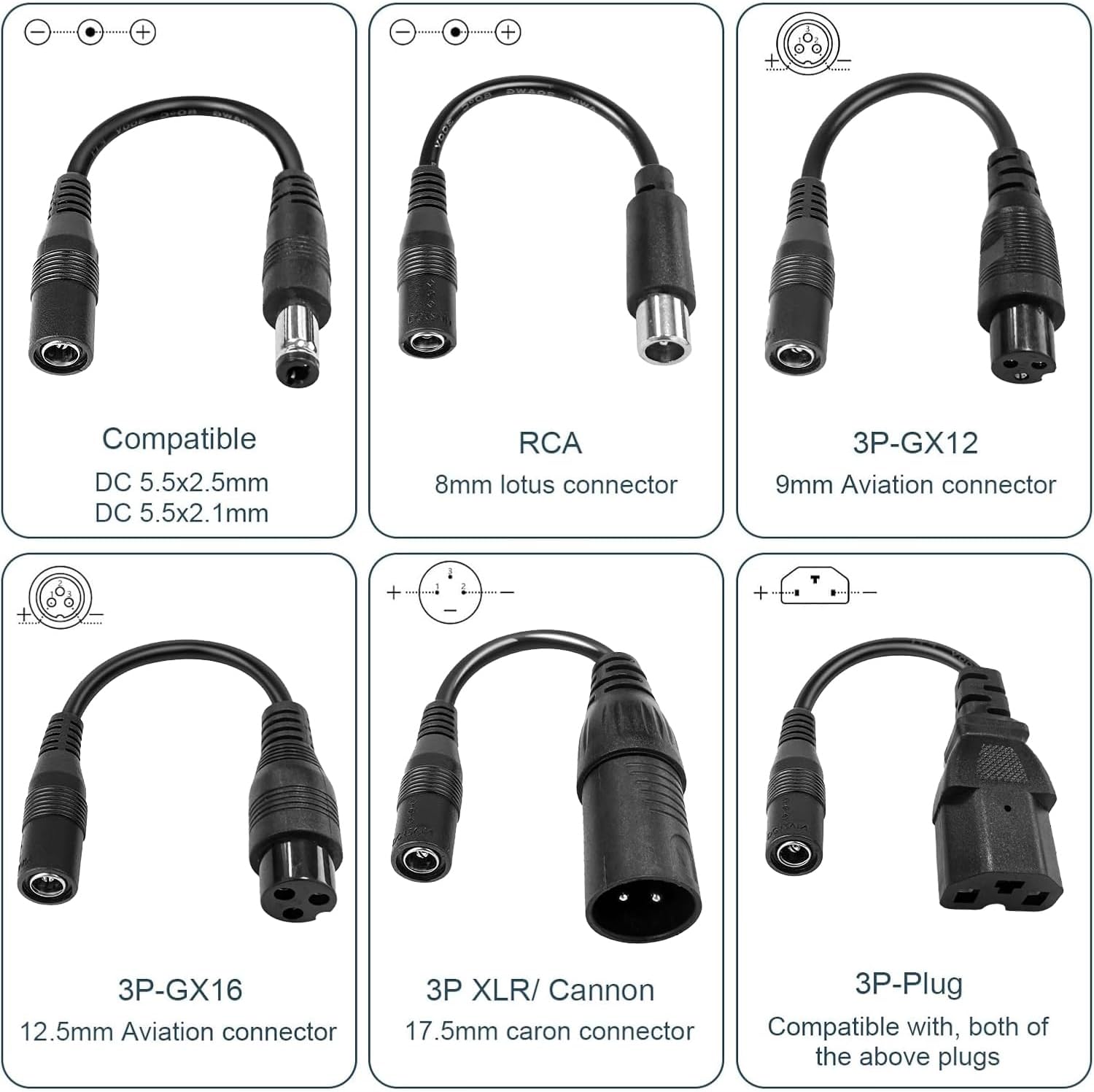 54.6V 3A Electric Scooter Charger 6 in 1 Plugs Universal,for 48V Electric Scooter Ebike Lithium Battery, Smart Display, Fast Charging, Overcharge Protection, Compatible with Multiple Models (54.6 3A)