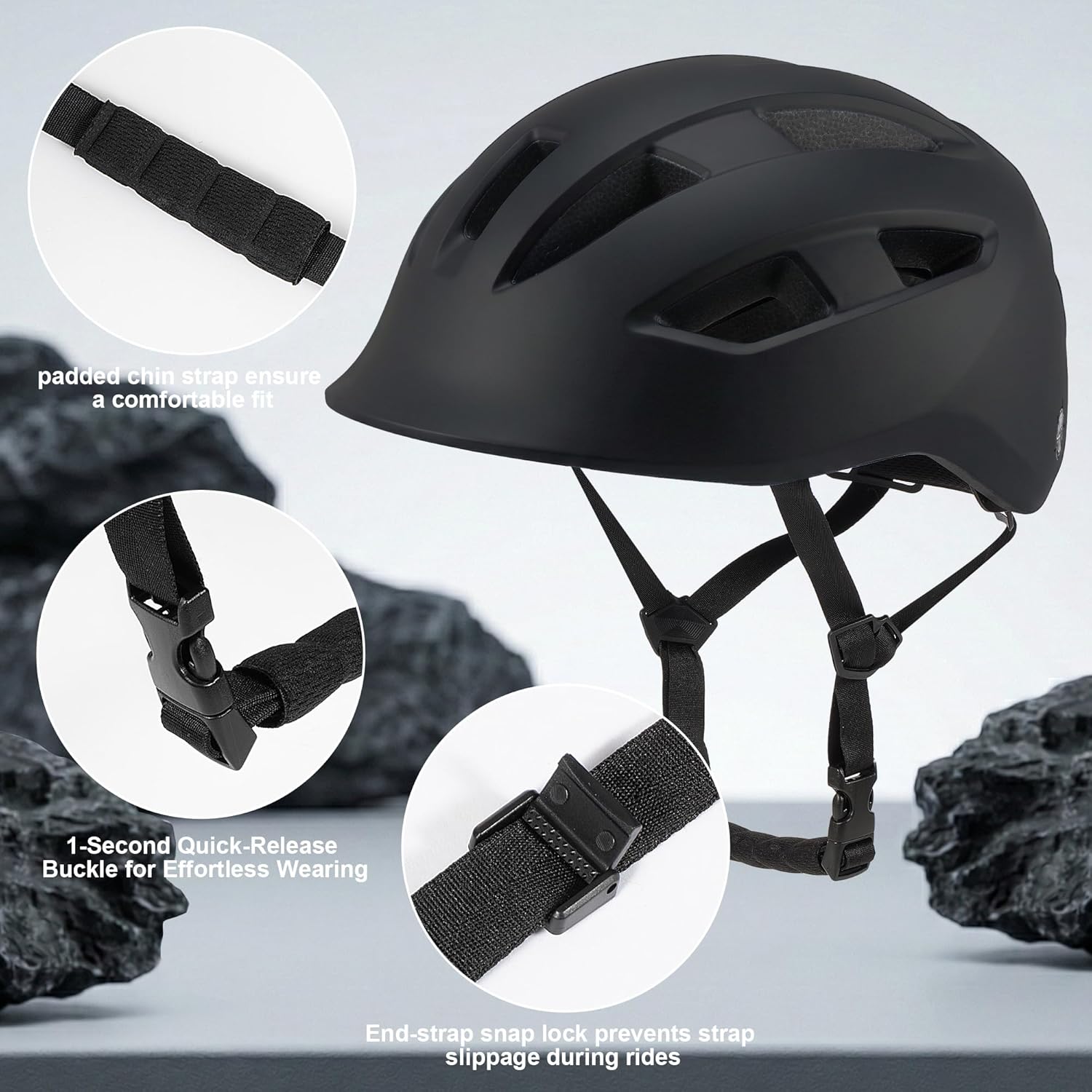 Bike Helmet Adult Men/Women/Youth-USB Rechargeable Rear Light Electric Scooter Helmet with CPSC/ASTM Certified Adjustable Lightweight for Road Trail Urban&Recreational Riding