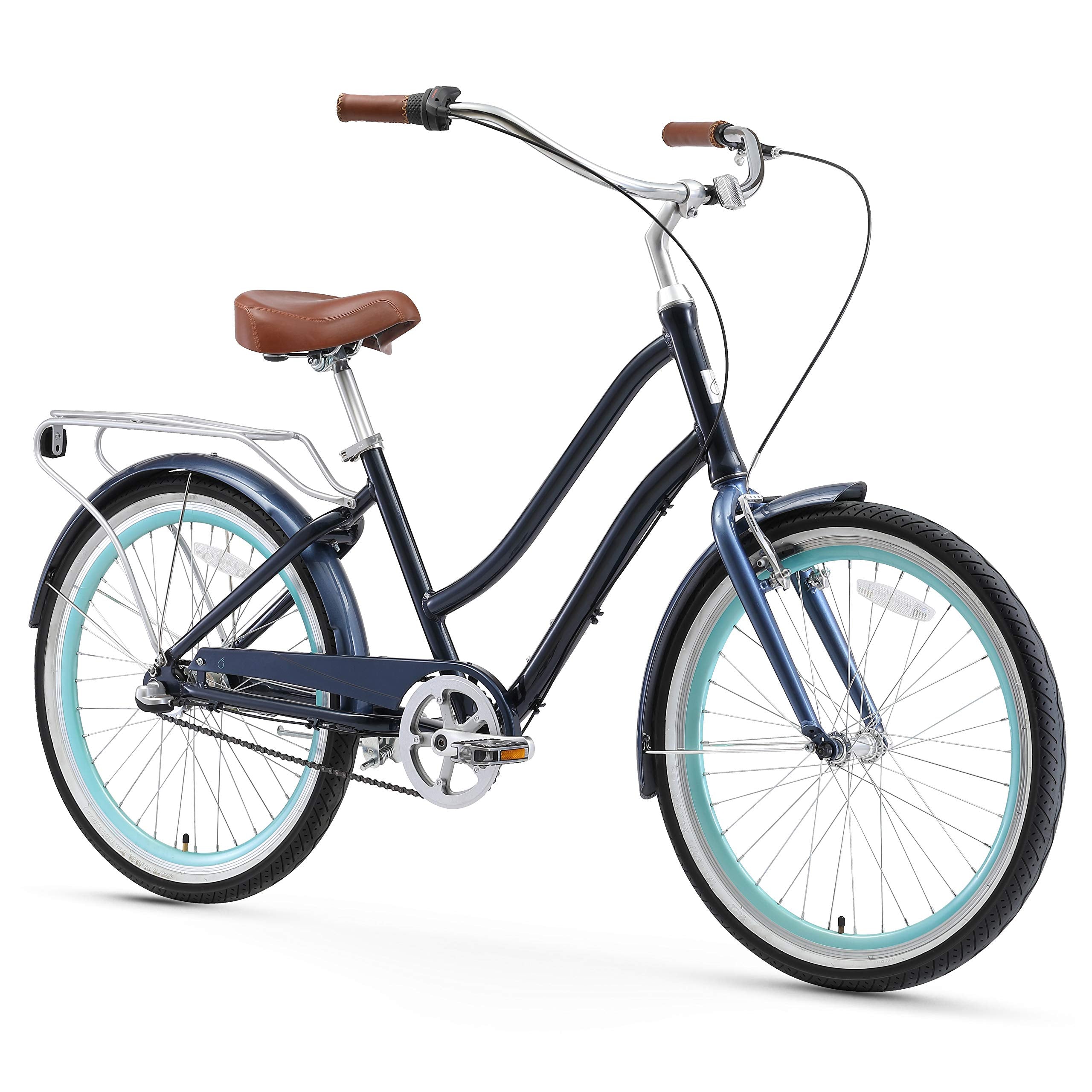 sixthreezero EVRYjourney Women's Beach Cruiser Bike, Step-Through Touring Hybrid Bicycle