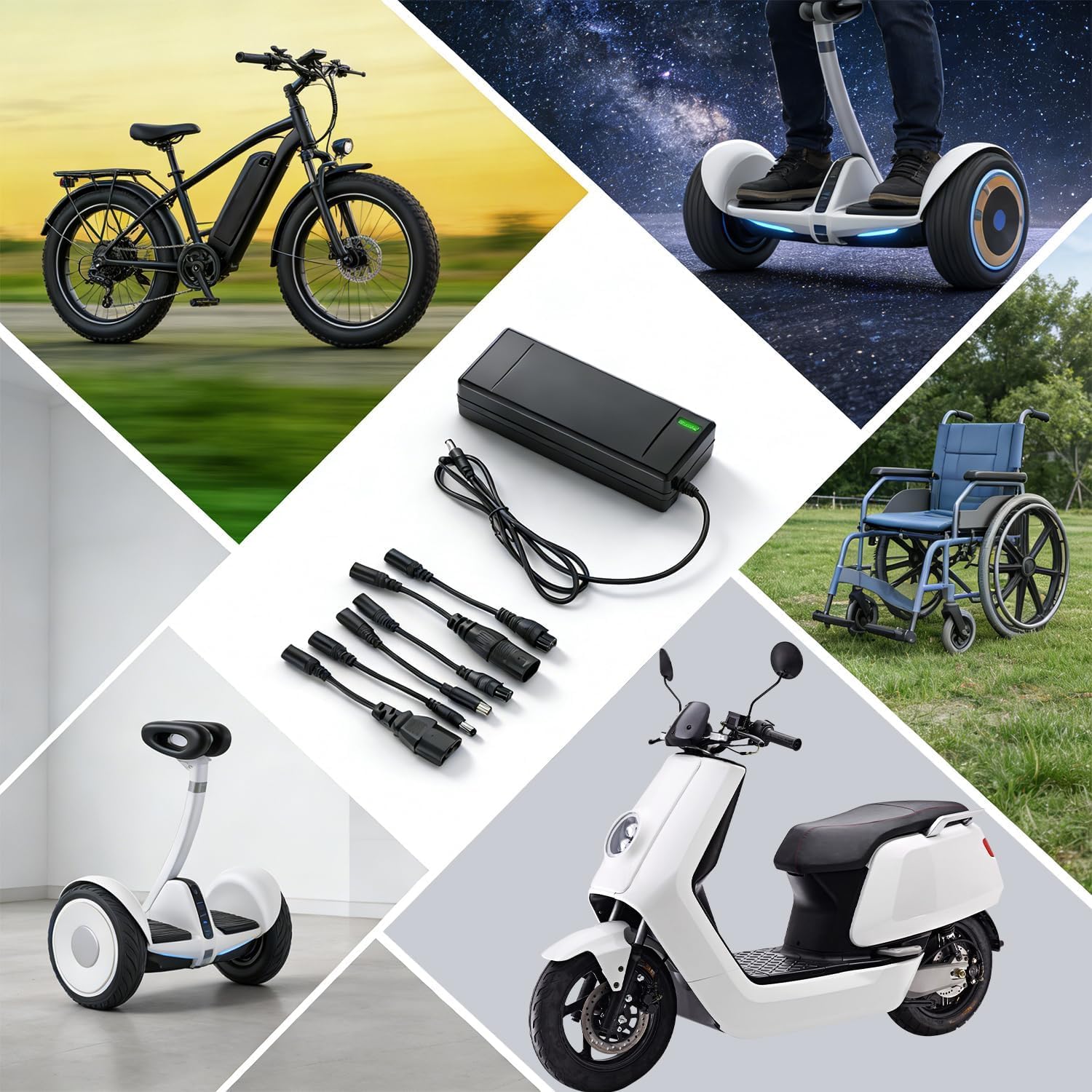 SGS Certified 54.6V 2A Fast Electric Bicycle Charger for 48V Ebike Battery - Fast Charging, Overcharge Protection, Compatible with Ecotric City/Beach, Lectric XP 2.0/3.0, Evercross H5/H7