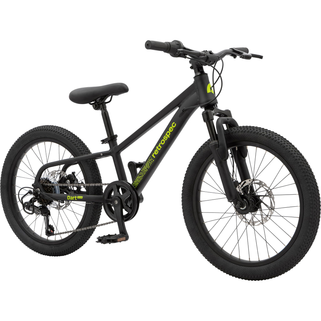 Retrospec Dart Plus 20-Inch Kids Bike - 7-Speed Bike with Disc Brakes & Suspension Fork for Ages 6-8 Years, Lightweight Aluminum Frame