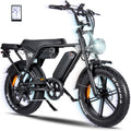VOMO Electric Bike for Adults, 1500W 31MPH 48V 15.6AH Dual Battery E-Bike, 20" x4.0 Fat Tire Electric Dirt Bike, Full Suspension Electric Motorcycle Hydralic Brake Off-Road Moped Ebike