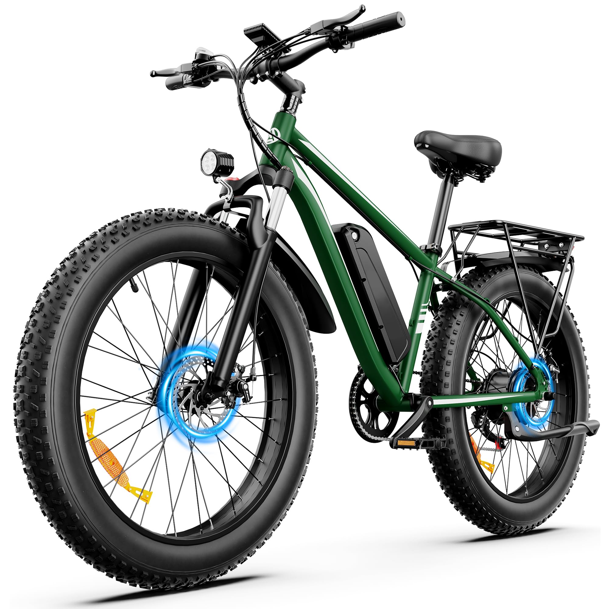 EB26 Peak 1500W Electric Bike for Adults, Electric Bicycle with 48V 15AH (720WH) Removable Battery,26"x4" Fat Tire Ebike 28mph 7 Speed Gears Mountain Dirt Bike