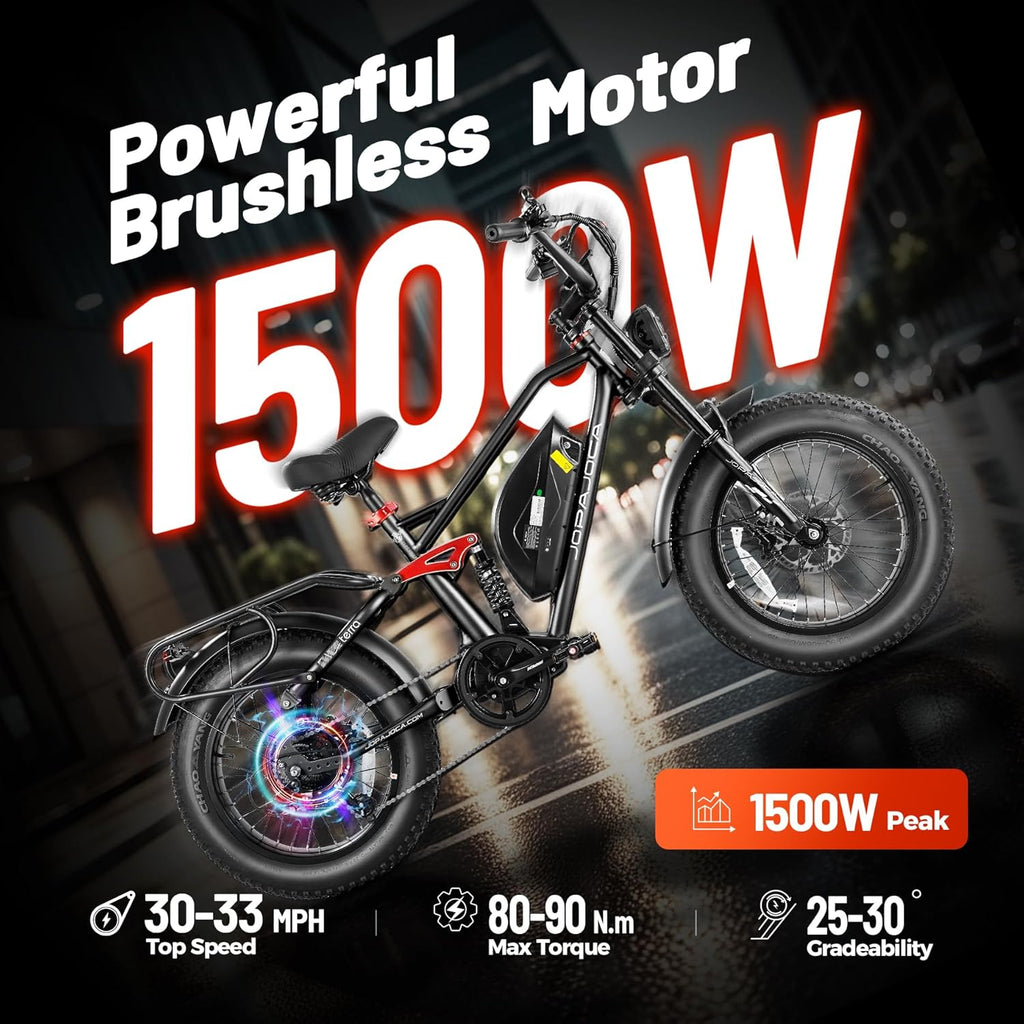 eAhora Terra/Luna 2 Dual Motor Electric Bike for Adults 3000W/1500W 33Mph/31Mph 7-Speed Ebike with Removable 48V 20Ah/15Ah Battery 20'' * 4.0 Fat Tires Ebikes with Dual Hydraulic Disc Brakes