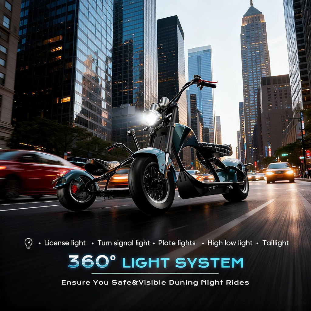 eAhora M1P 2000W 37MPH Electric Motorcycle for Adults 60V 40Ah Battery 40+ Miles Long Range Dot Approved Electric Motorcycle Full Suspension,Dual Hydraulic Brakes Adult Electric Motorcycle