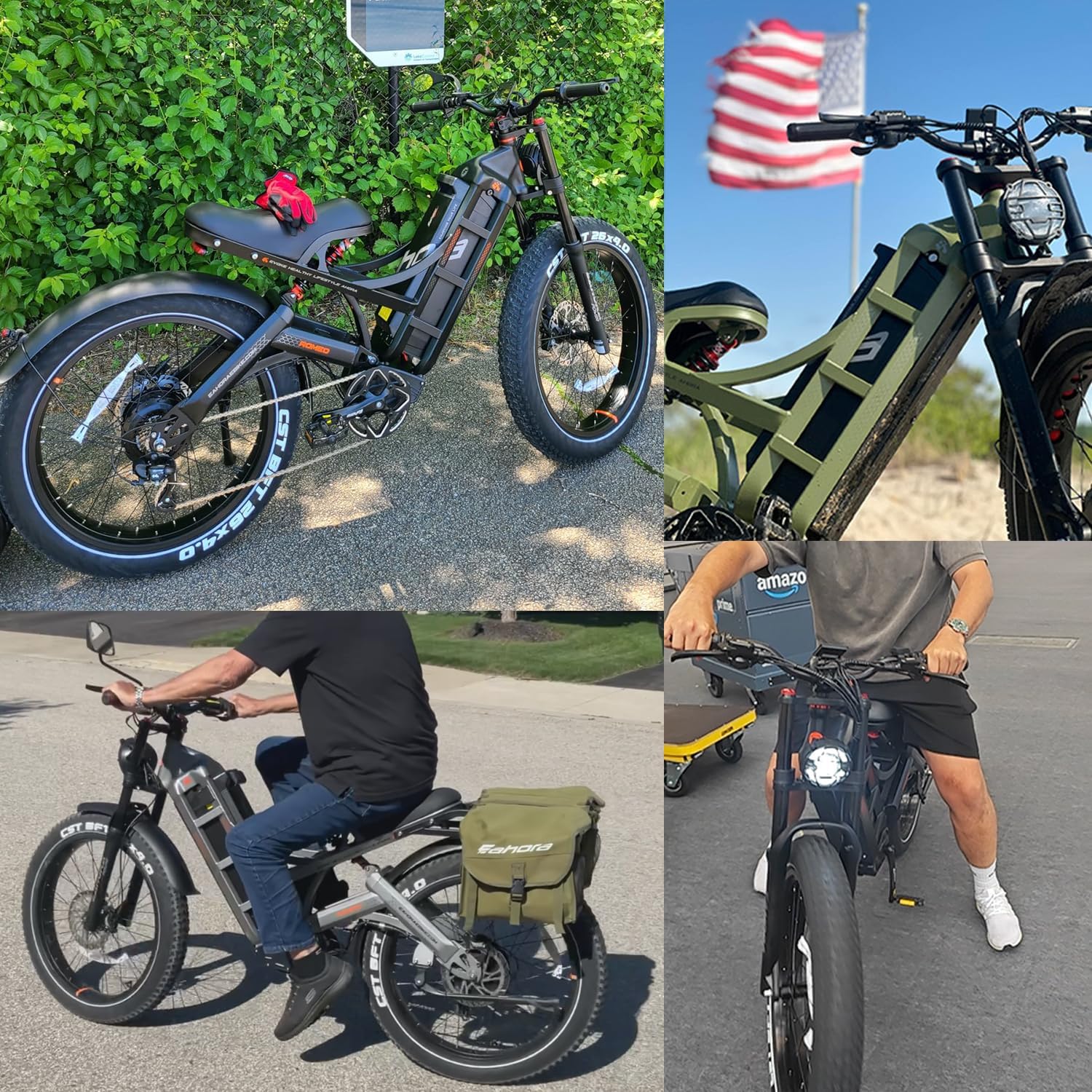 eAhora 2026 Romeo Electric Bike - Adults 40-50MPH 2500W/5600W Dual Motor 60V 80AH 250Miles Long Range Ebike, 26" Fat Tire Fast Electric Mountain Bike Full Suspension Off-Road E-Bike