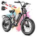 eAhora Terra/Luna 2 Dual Motor Electric Bike for Adults 3000W/1500W 33Mph/31Mph 7-Speed Ebike with Removable 48V 20Ah/15Ah Battery 20'' * 4.0 Fat Tires Ebikes with Dual Hydraulic Disc Brakes