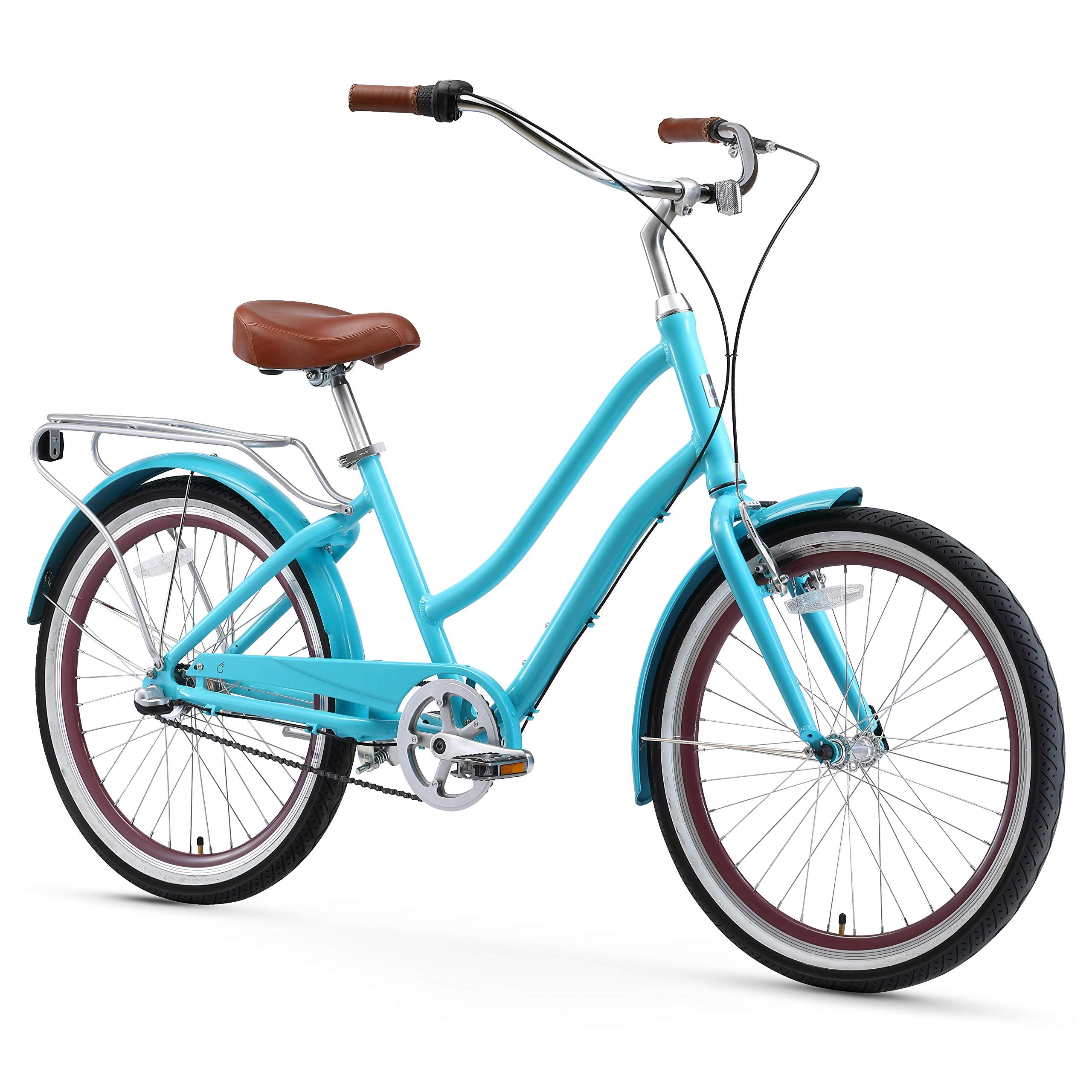 sixthreezero EVRYjourney Women's Beach Cruiser Bike, Step-Through Touring Hybrid Bicycle