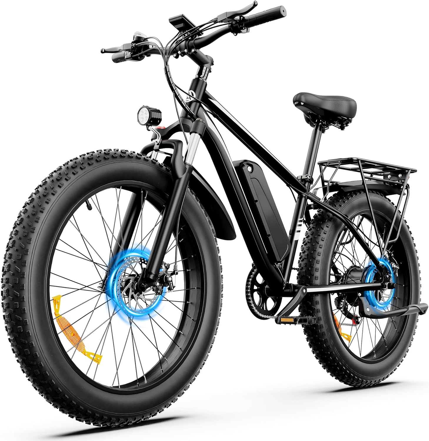 EB26 Peak 1500W Electric Bike for Adults, Electric Bicycle with 48V 15AH (720WH) Removable Battery,26"x4" Fat Tire Ebike 28mph 7 Speed Gears Mountain Dirt Bike