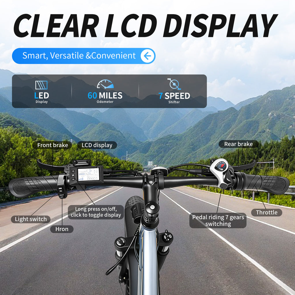DUOTIN 1500W Fat Tire Electric Bike, 48V 18.2AH Detachable Battery 50KM/H 26"×4.0 All Terrain E-Bike, Aluminum Frame Hydraulic Disc Brake Electric Mountain Bicycle