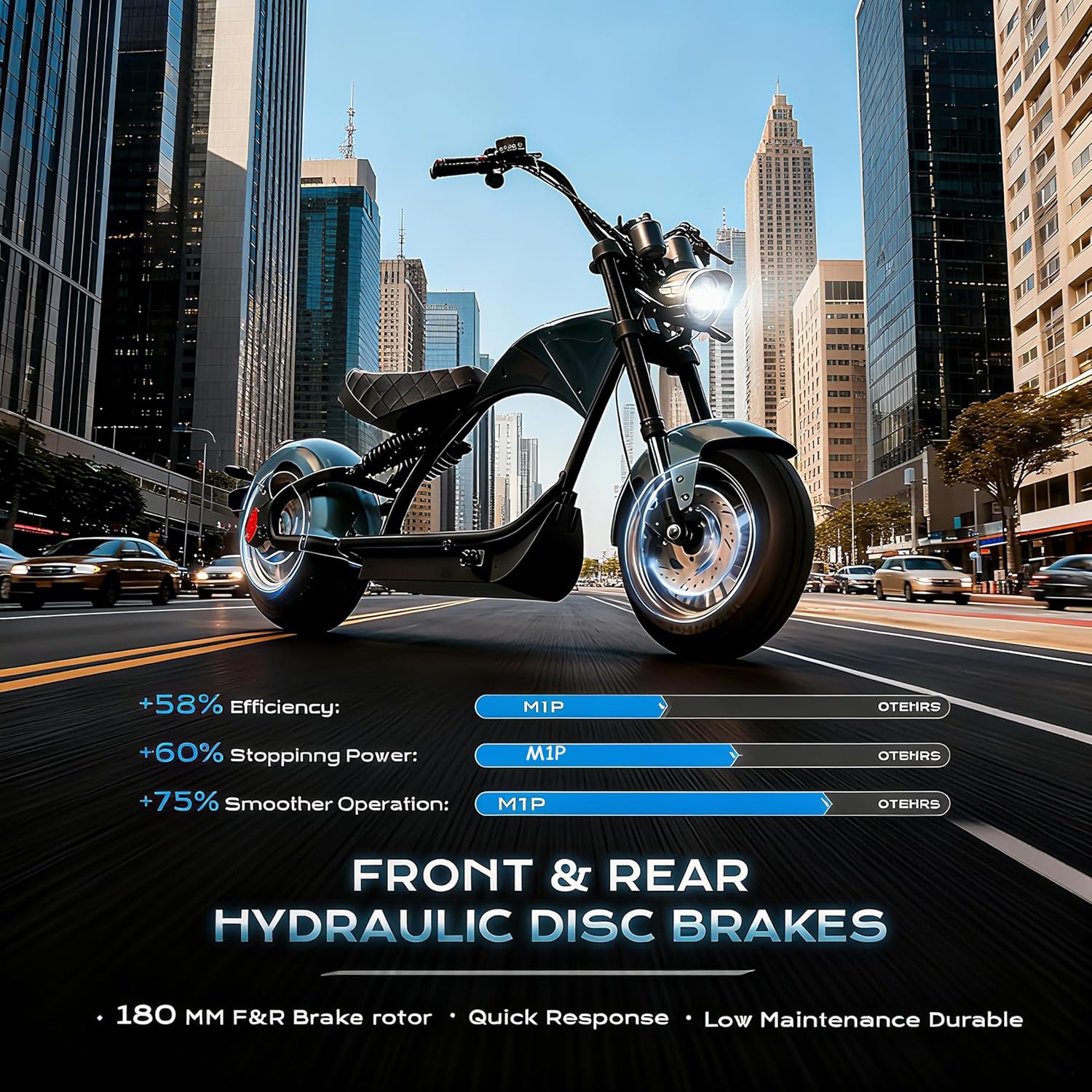 eAhora M1P 2000W 37MPH Electric Motorcycle for Adults 60V 40Ah Battery 40+ Miles Long Range Dot Approved Electric Motorcycle Full Suspension,Dual Hydraulic Brakes Adult Electric Motorcycle