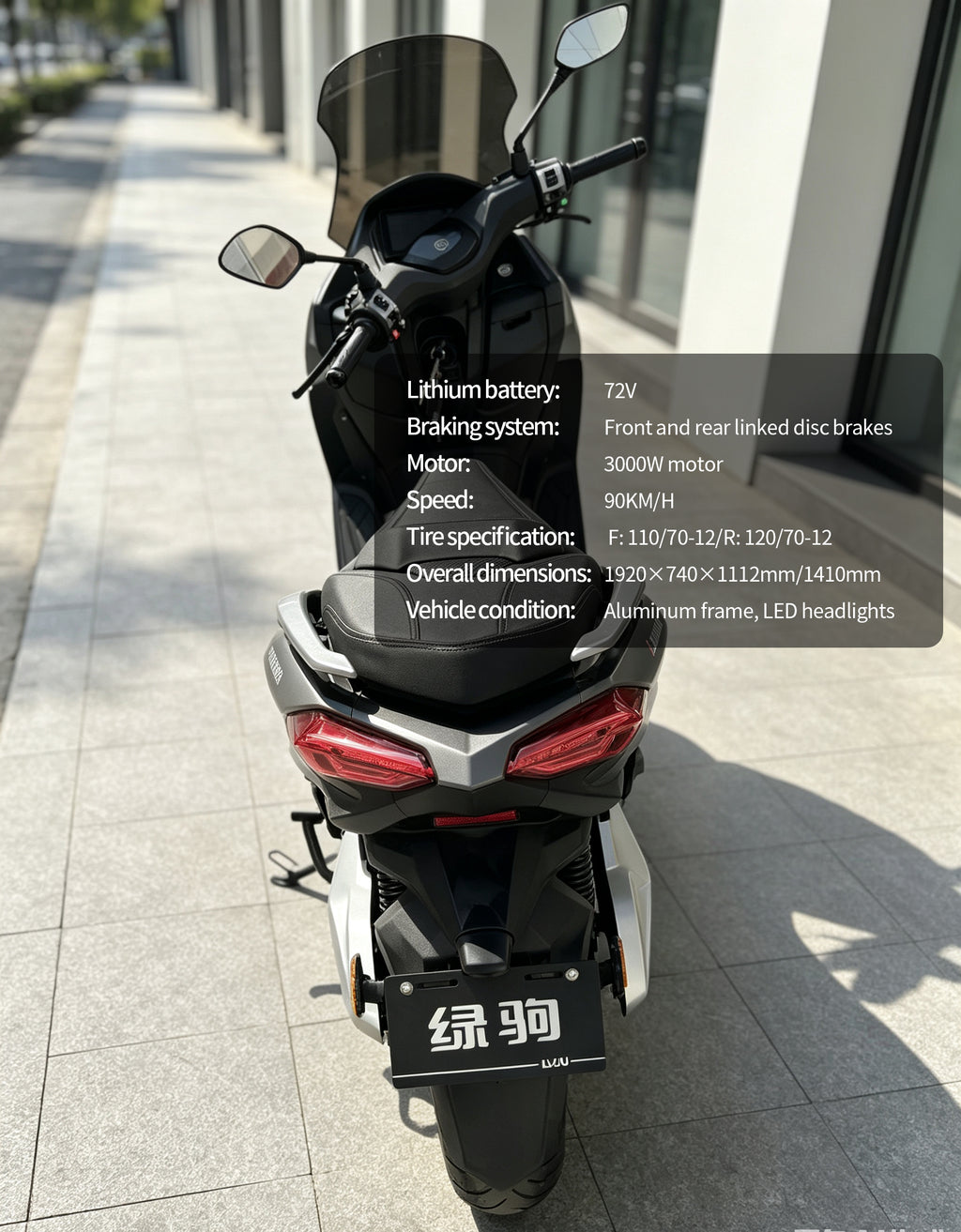 【DUDTN】3000W High Speed Maxi Electric Scooter Motorcycle | 90KM/H Max Speed, Over 180KM Range, Front & Rear Linked Disc Brakes Adult Touring E-Bike Free shipping, no additional fees.
