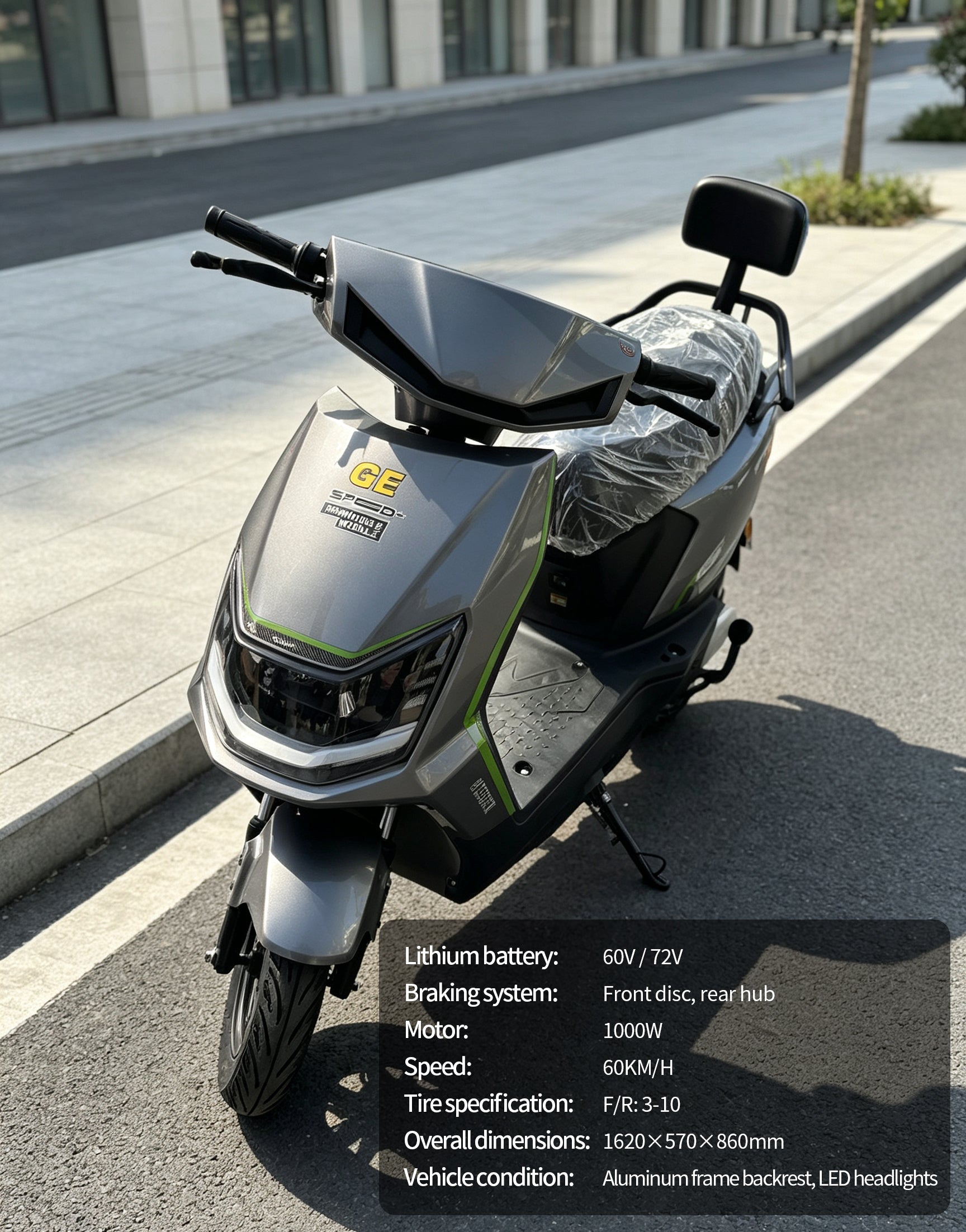 1000W City Commuter Electric Scooter | 60KM/H Max Speed, Available options. Mileage Adult Electric Motorcycle