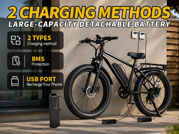 1500W Peak Fat Tire Electric Bike, 48V 15AH Detachable Battery 32MPH All Terrain E-Bike, Full Suspension Aluminum Frame Electric Mountain Bicycle with Hydraulic Disc Brakes
