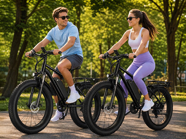 1500W Peak Fat Tire Electric Bike, 48V 15AH Detachable Battery 32MPH All Terrain E-Bike, Full Suspension Aluminum Frame Electric Mountain Bicycle with Hydraulic Disc Brakes