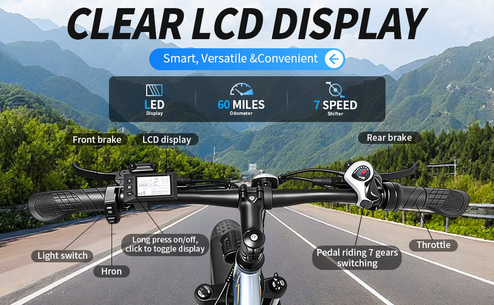DUOTIN 1500W Fat Tire Electric Bike, 48V 18.2AH Detachable Battery 50KM/H 26"×4.0 All Terrain E-Bike, Aluminum Frame Hydraulic Disc Brake Electric Mountain Bicycle